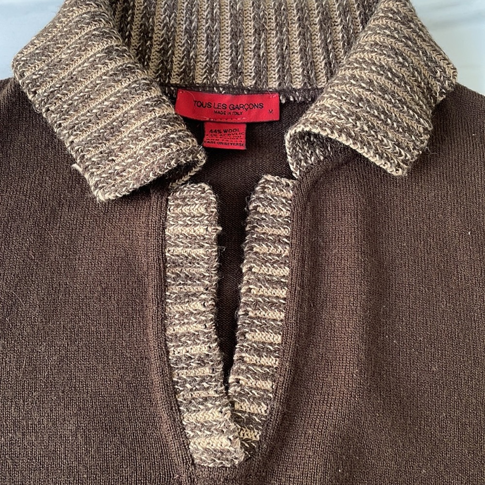 Tous Les Garcons Ladies Brown Sweater Made in Italy Size M - Picture 4 of 4